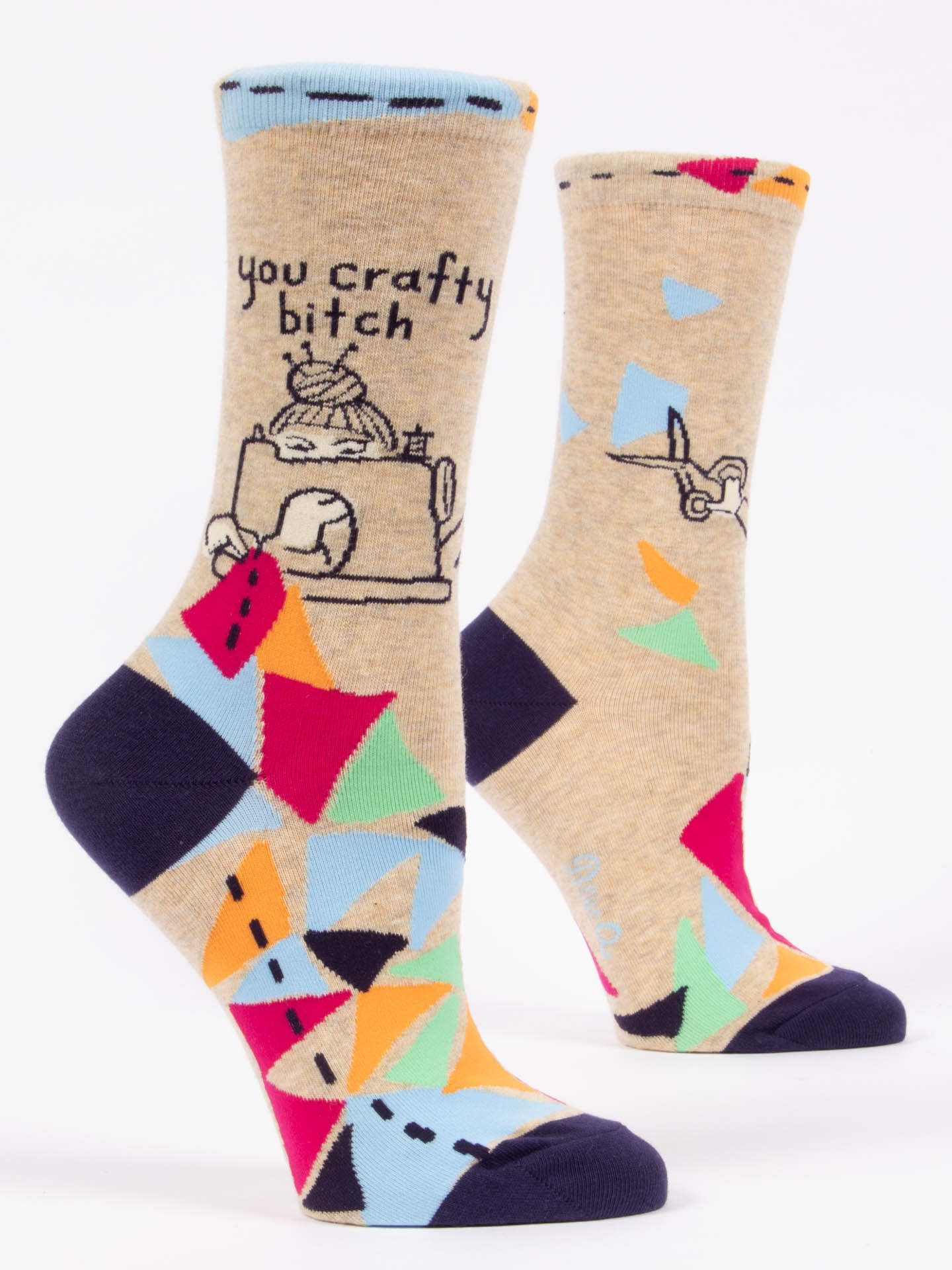 Blue Q Women’s Crew – “You Crafty Bitch Crew Socks”