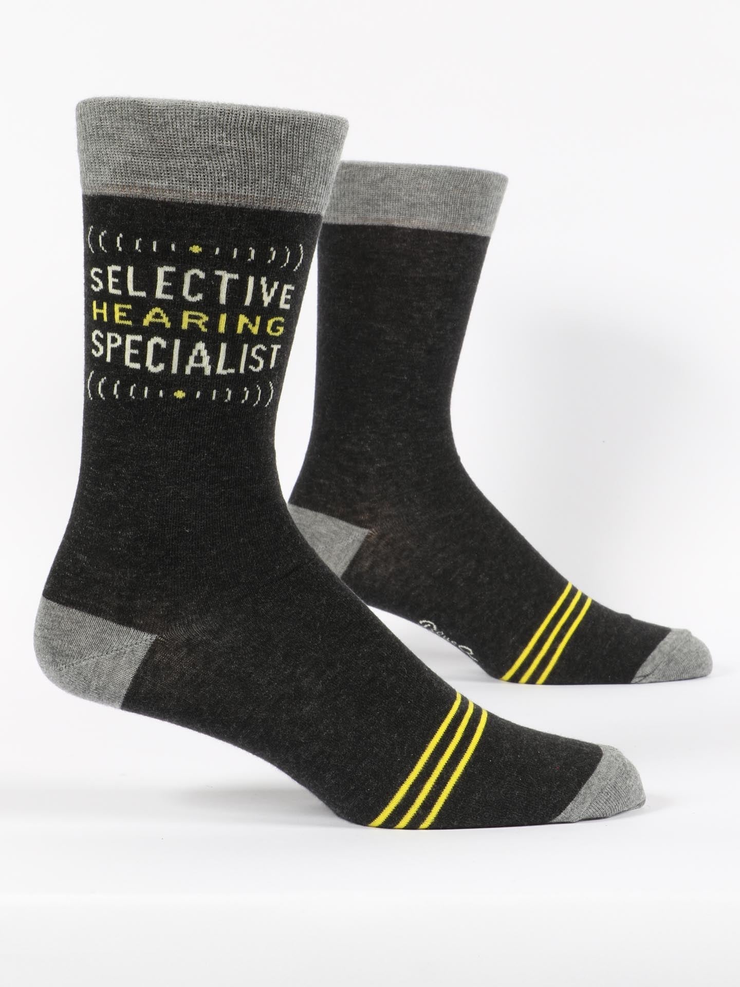 Blue Q Men’s Crew – “Selective Hearing Men's Socks”