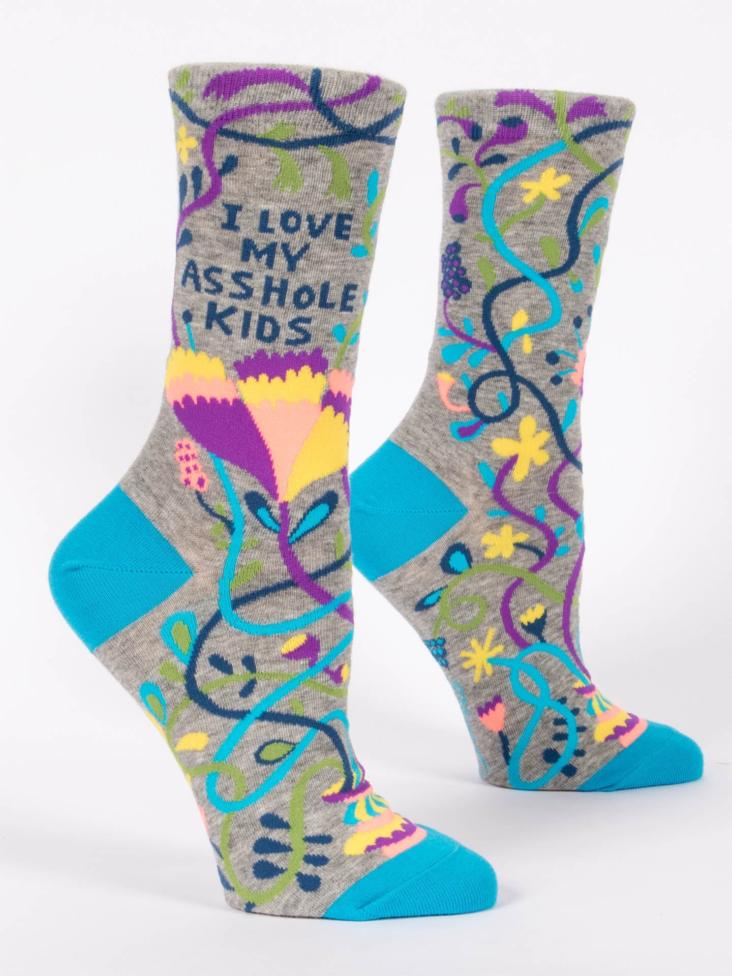 Blue Q Women’s Crew – “Love My Asshole Kids Crew Socks”