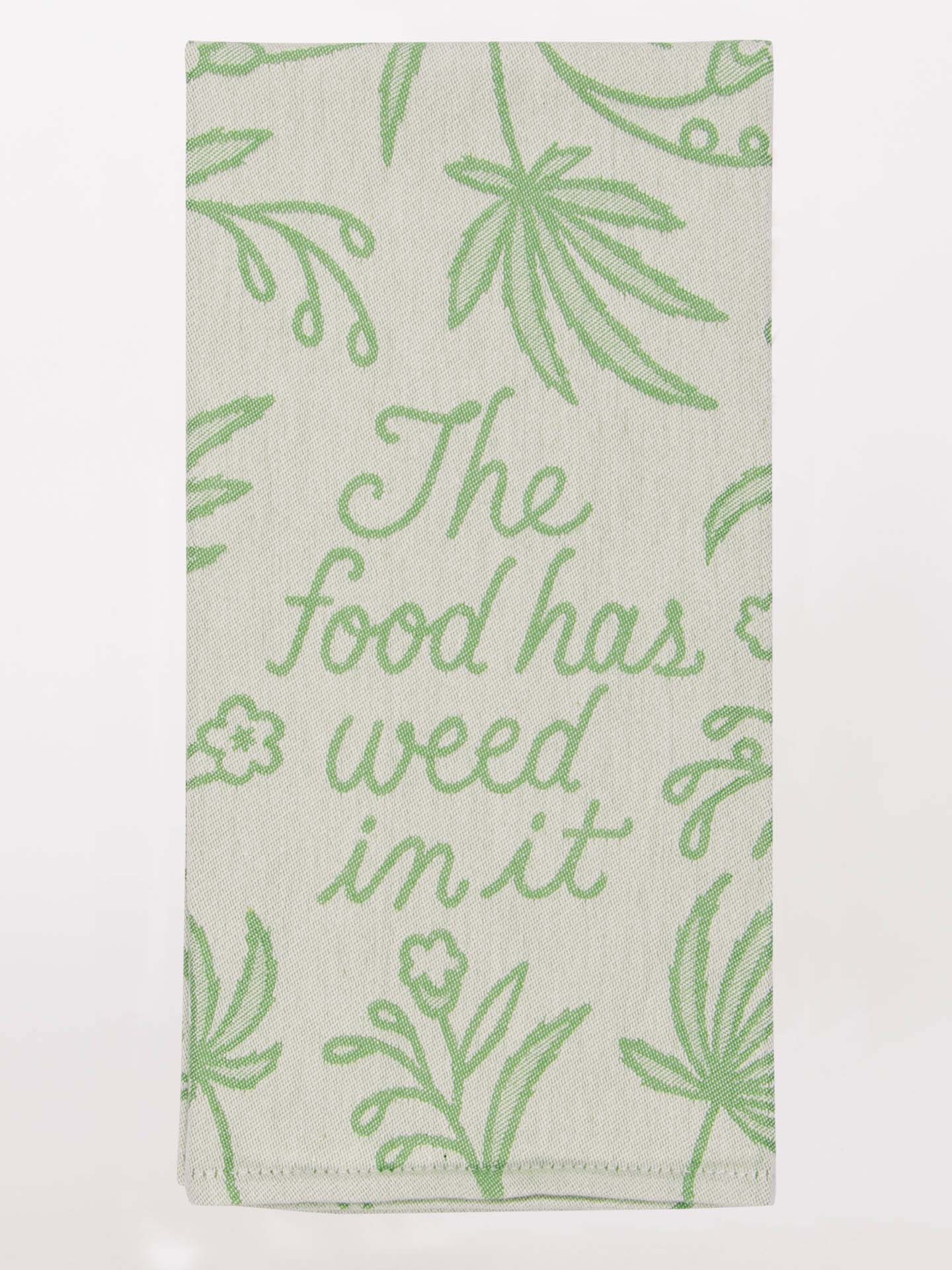 Blue Q Kitchen Gift Set – “Food Has Weed In It” (Mitt + Towel)