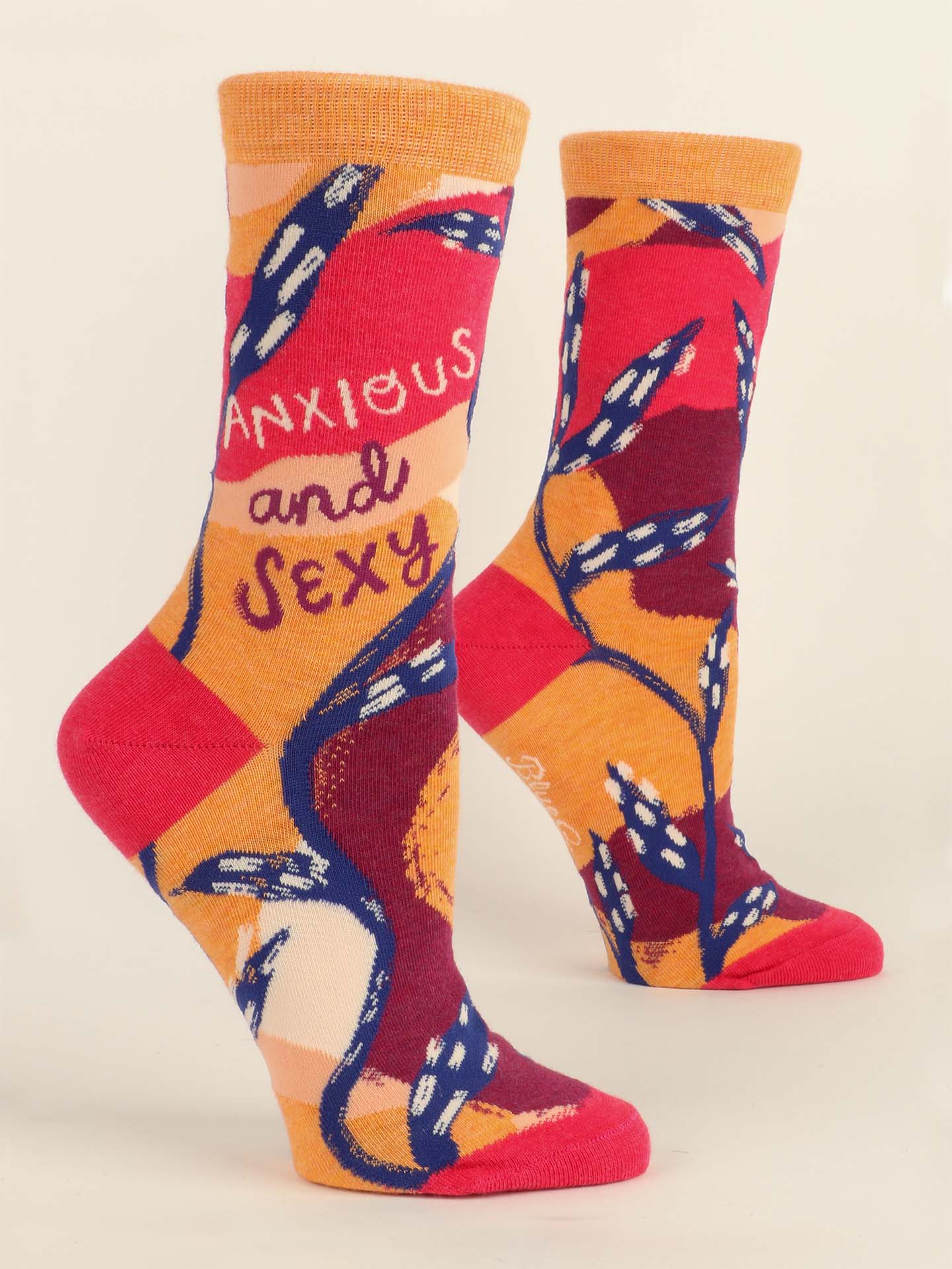 Blue Q Women’s Crew – “Anxious And Sexy Crew Socks”
