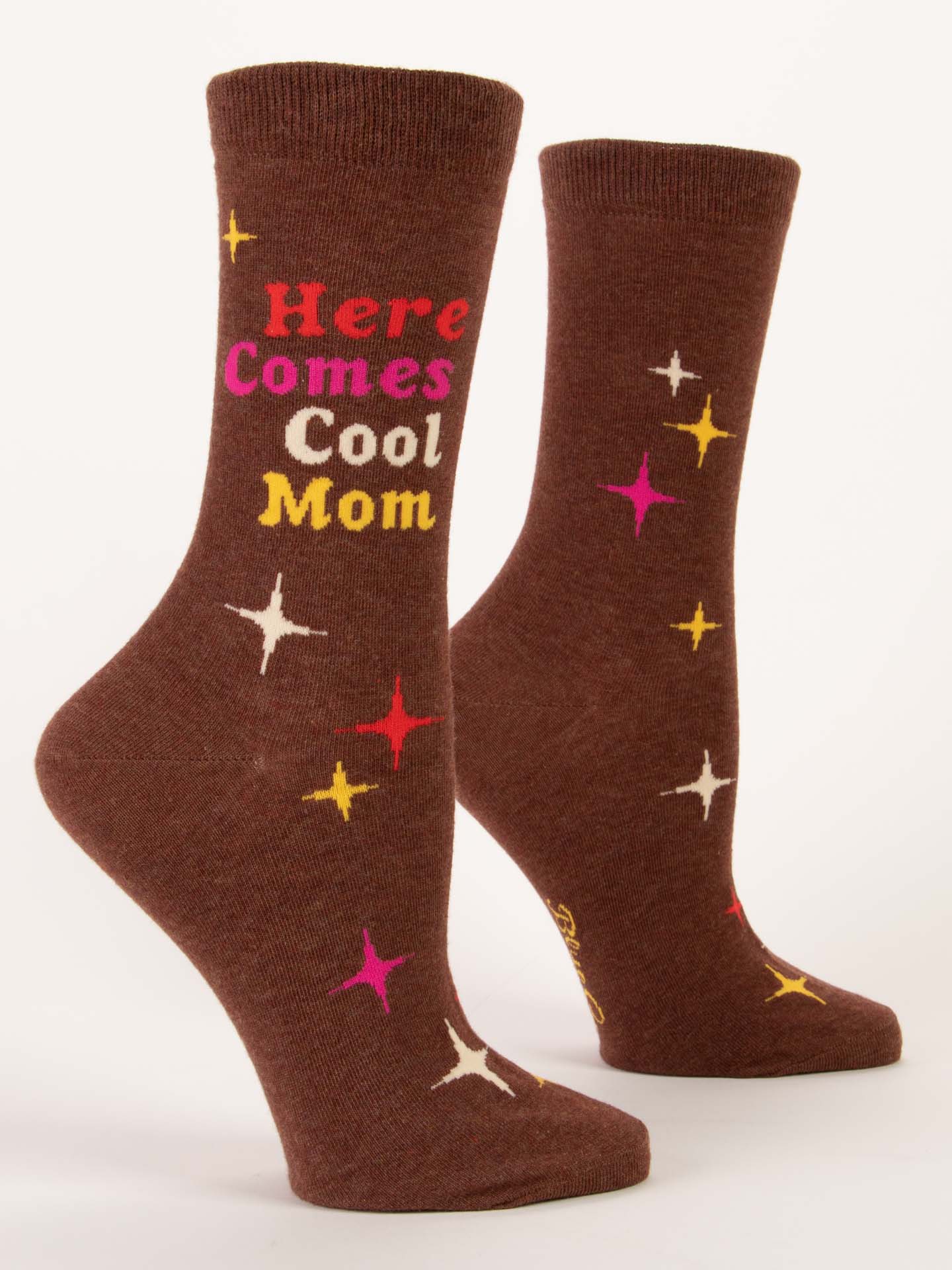 Blue Q Women’s Crew – “Here Comes Cool Mom Crew Socks”