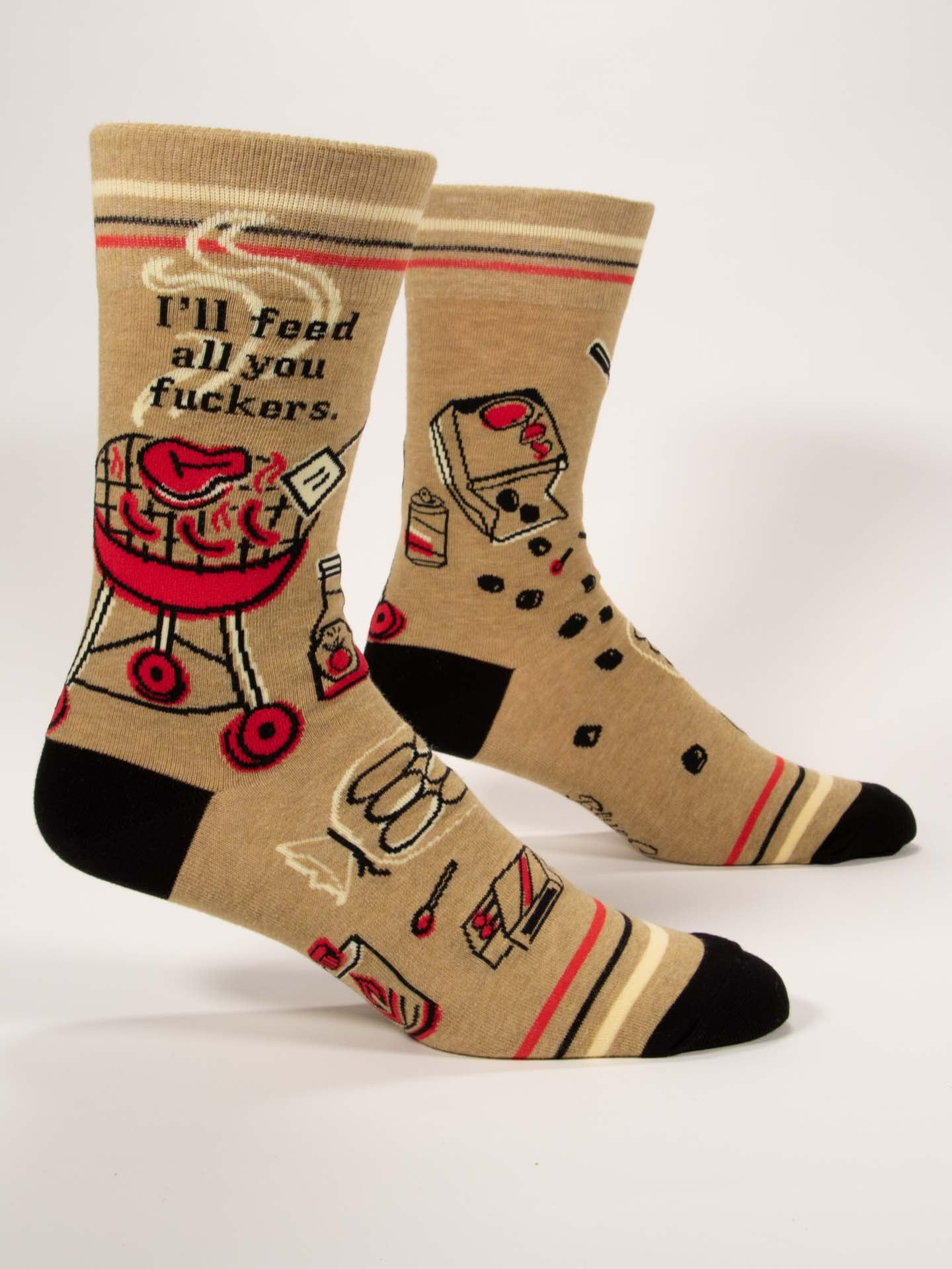 Blue Q Men’s Crew – “Feed You Fuckers Men's Socks”