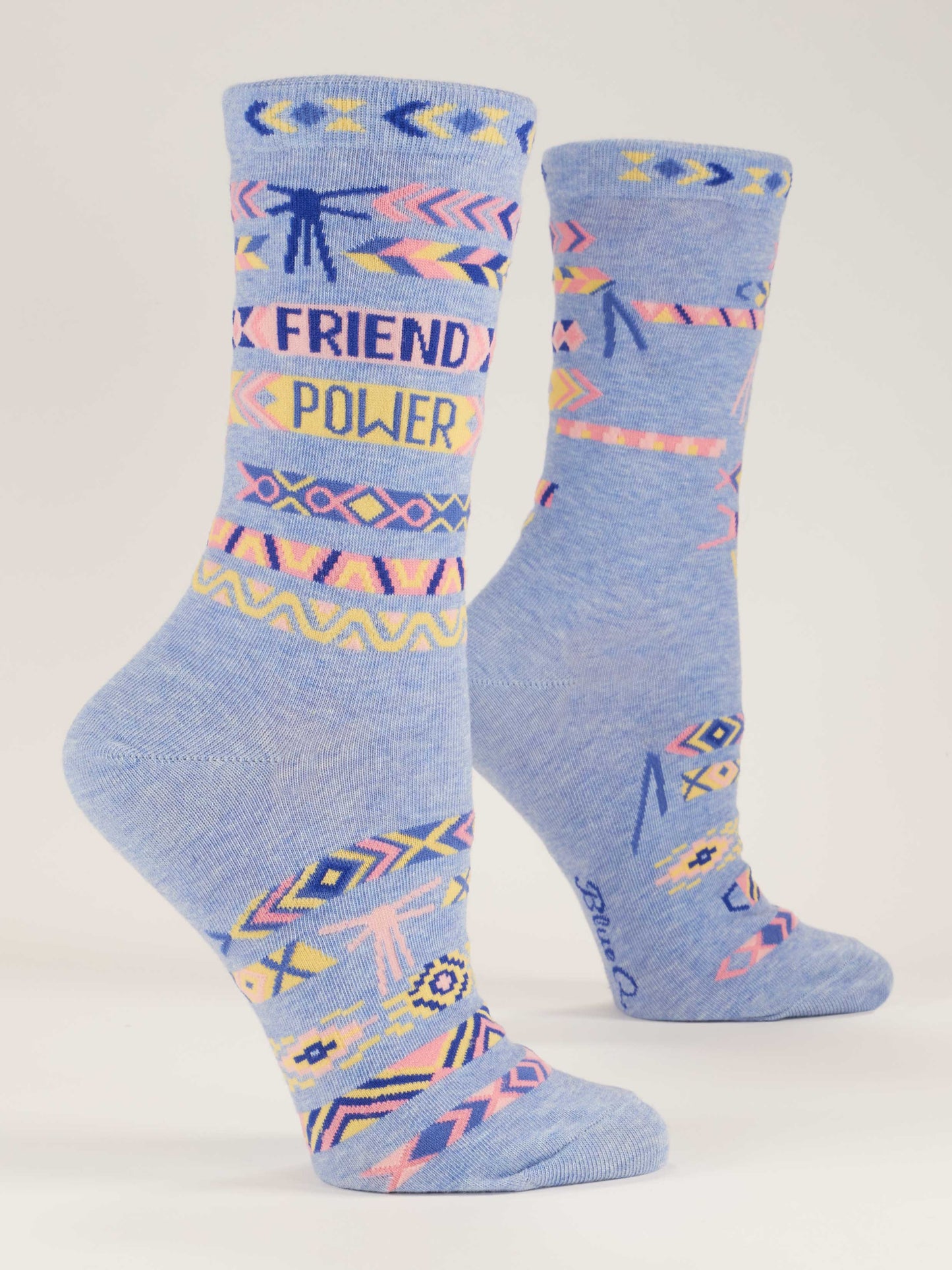 Blue Q Women’s Crew – “Friend Power Crew Socks”