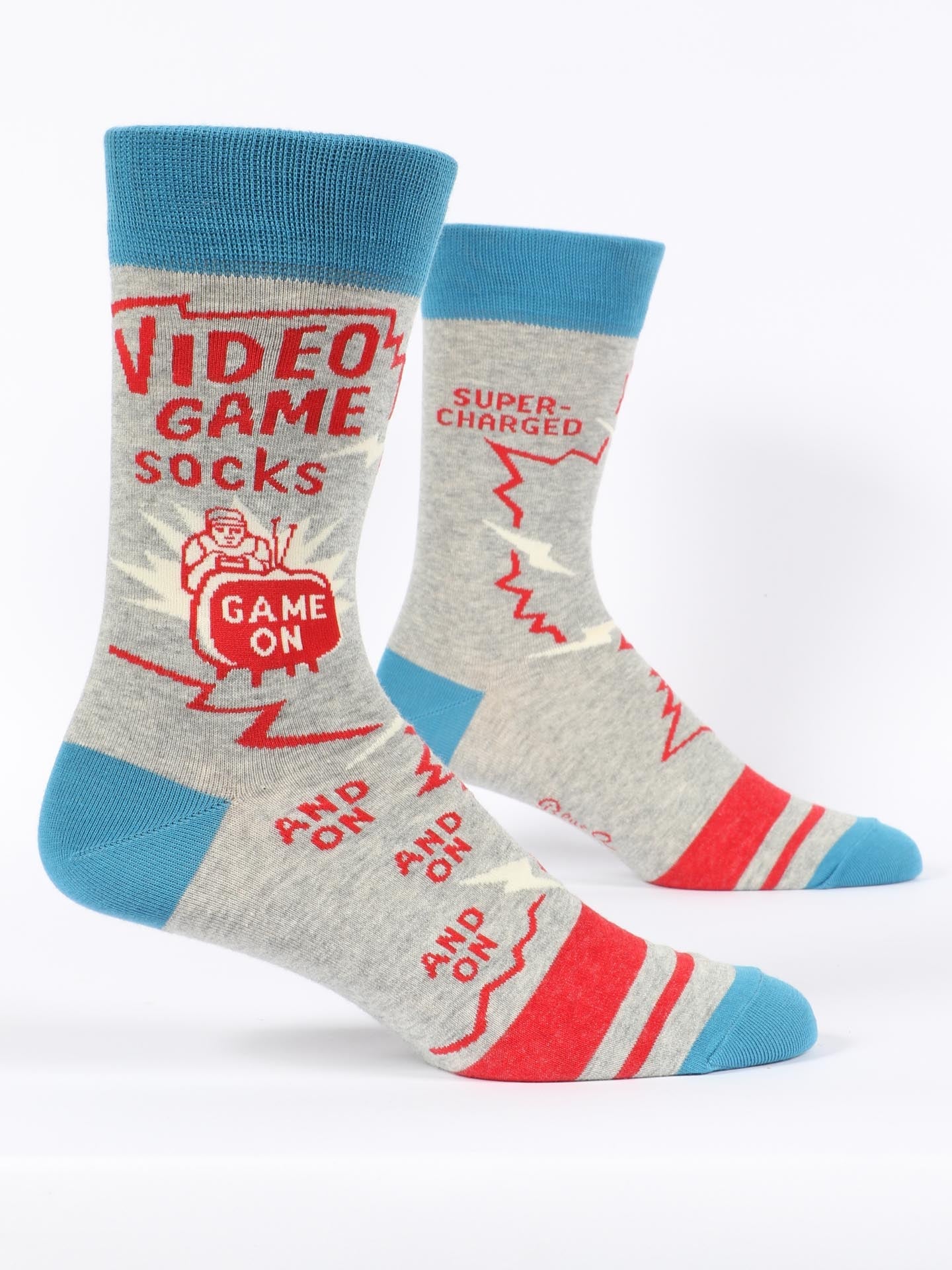 Blue Q Men’s Crew – “Video Game Men's Socks”