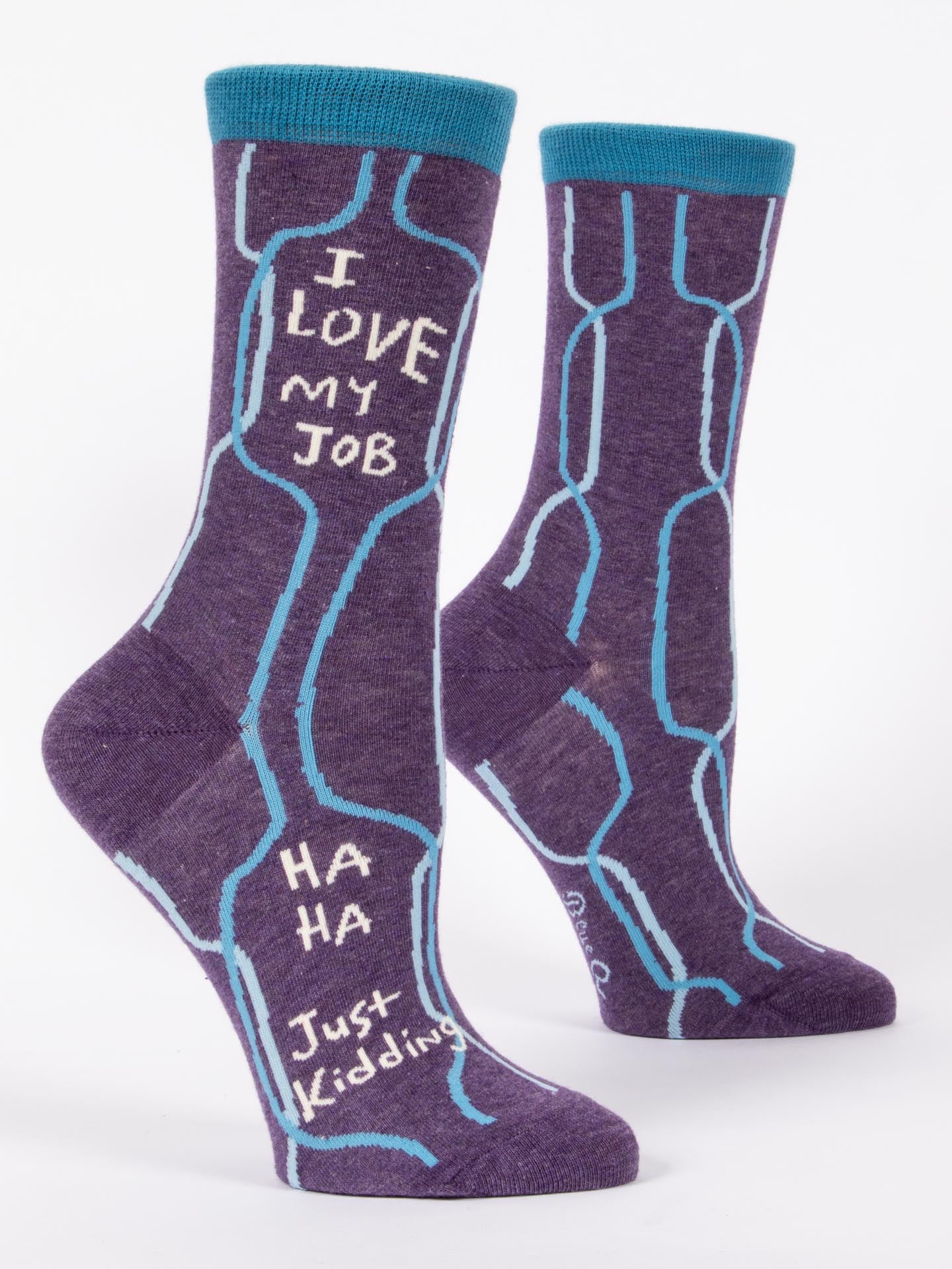 Blue Q Women’s Crew – “I Love My Job Crew Socks”