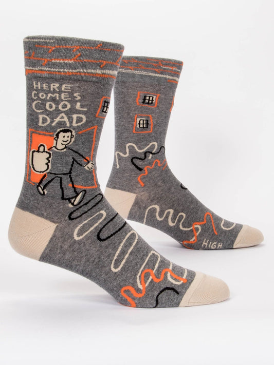 Blue Q Men’s Crew – “Here Comes Cool Dad Men's Socks”