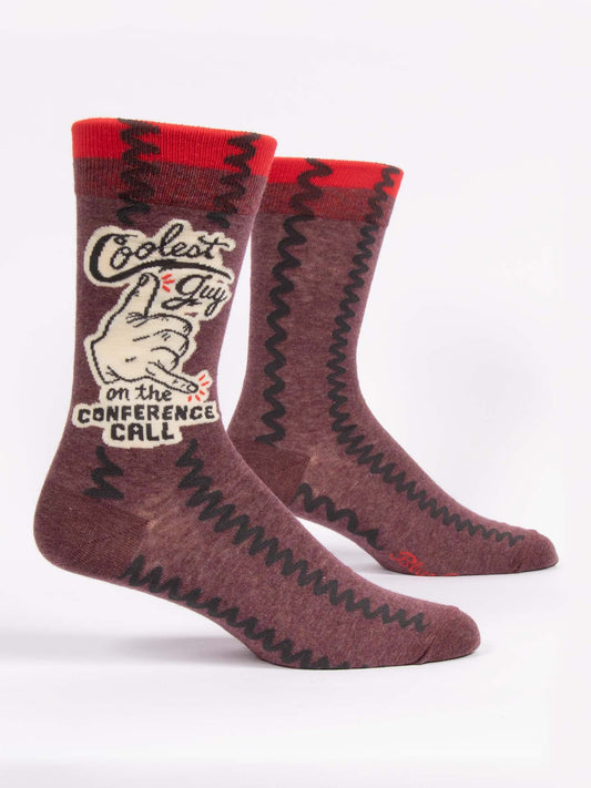 Blue Q Men’s Crew – “Coolest Guy Men's Socks”