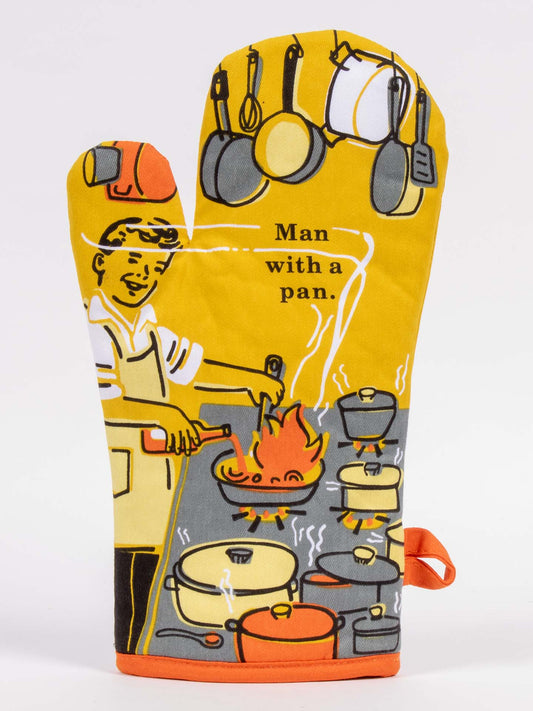 Blue Q Oven Mitt – “Man With A Pan Oven Mitt”