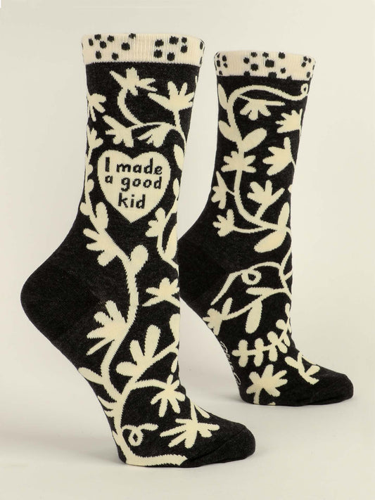 Blue Q Women’s Crew – “I Made A Good Kid Crew Socks”