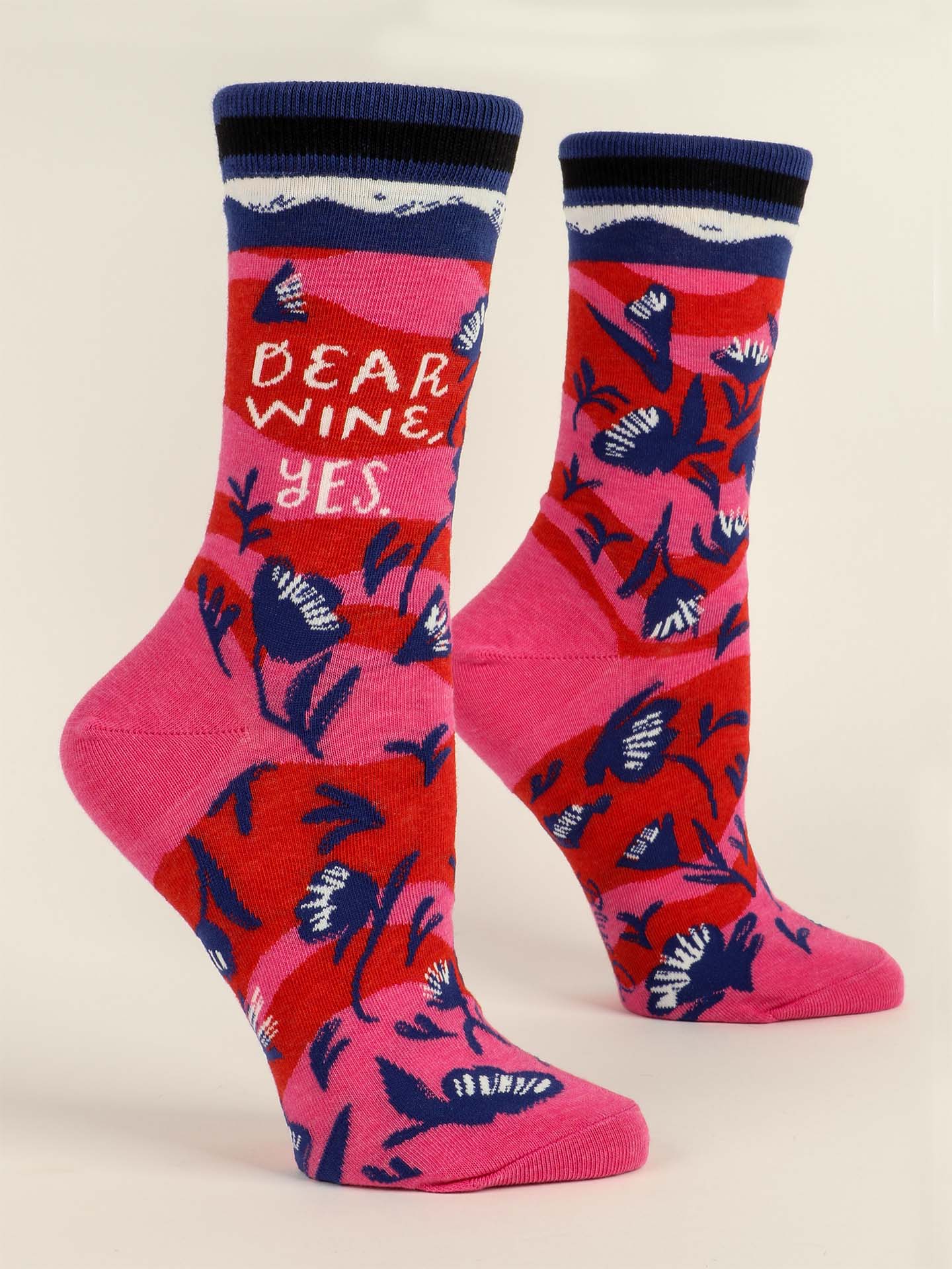 Blue Q Women’s Crew – “Dear Wine, Yes Crew Socks”