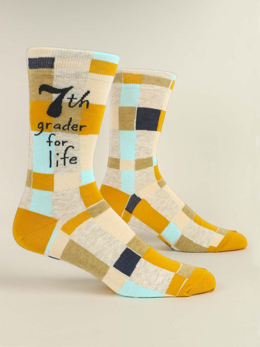 Blue Q Men’s Crew – “7th Grader For Life Men's Socks”