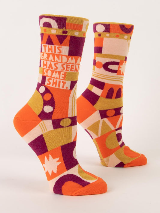 Blue Q Women’s Crew – “Grandma's Seen Shit Crew Socks”