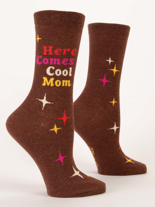 Blue Q Women’s Crew – “Here Comes Cool Mom Crew Socks”