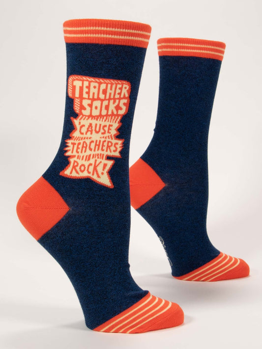 Blue Q Men’s Crew – “Teachers Rock Men's Socks”