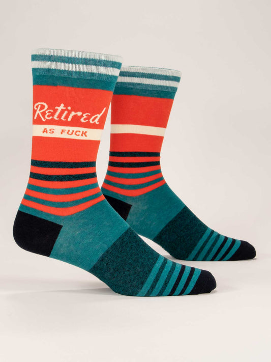 Blue Q Men’s Crew – “Retired As Fuck Men's Socks”