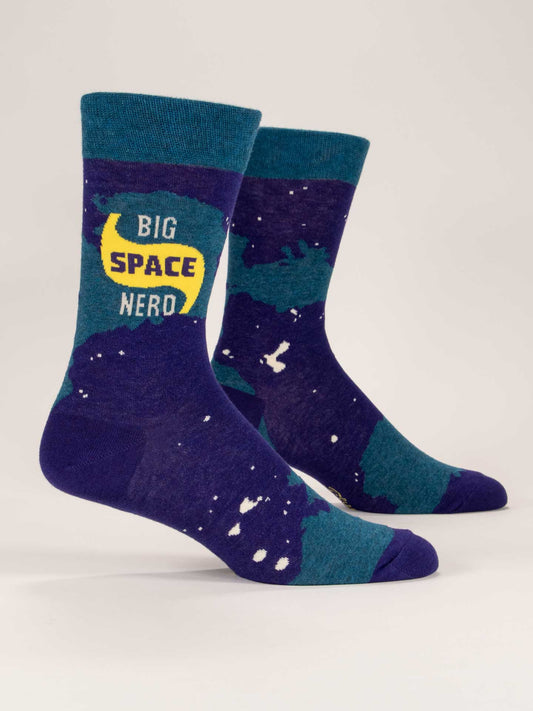 Blue Q Men’s Crew – “Big Space Nerd Men's Socks”