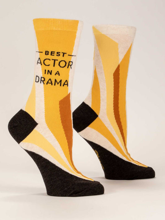 Blue Q Women’s Crew – “Best Actor In Drama Crew Socks”