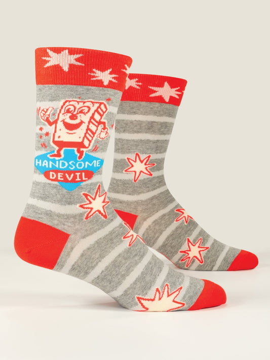 Blue Q Men’s Crew – “Handsome Devil Men's Socks”
