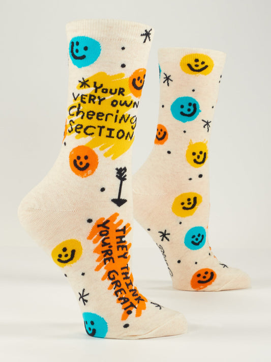 Blue Q Women’s Crew – “Cheering Section Crew Socks”